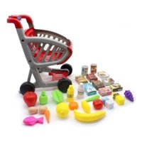 Genérico - Juguete Carro De Supermercado Con 41 Accesorios Gris
