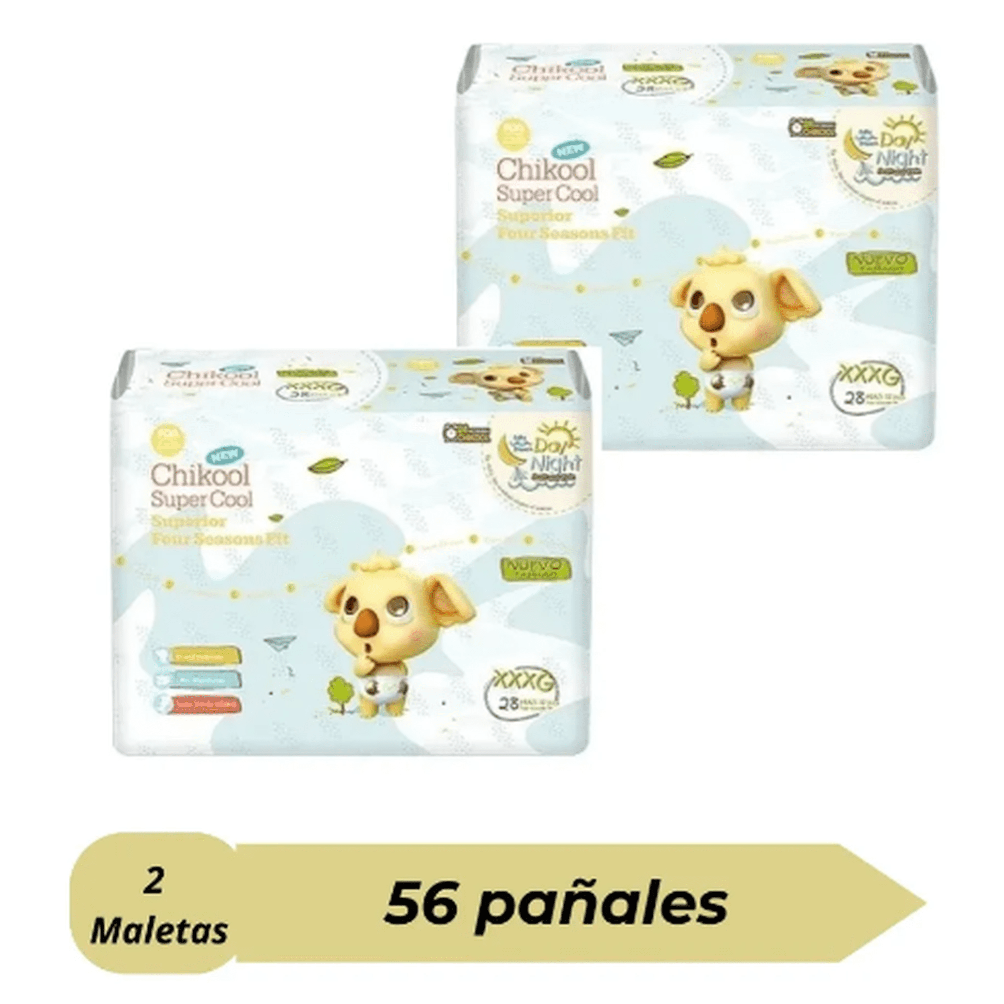 Pañales Chikool Super Cool Talla Xxxg + 17kg X 2 Paquetes