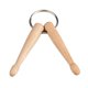 thumbnail image 4 of 1 pieza de madera mini tambor palos llavero baquetas llavero anillo, 4 of 5