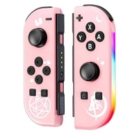Genérico - Controlador (L/R) Para Nintendo Switch - Mando Inalámbrico Joypad Con Luz Rgb, Turbo Y Sensor De Movimiento