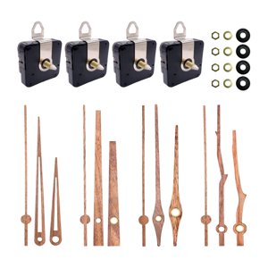 Magideal - Movimiento De Reloj De 4 Piezas Con Manecillas De Nogal, Accesorios De Reloj, Movimiento De Reloj De Eje Largo Silencioso Para Reemplazos De Reparació