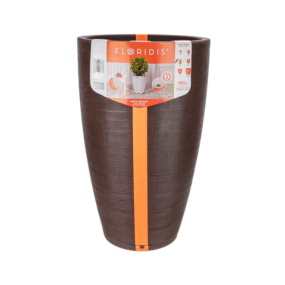 Floridis - Macetero Marron Amsterdam 65 Cm Alto