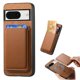thumbnail image 1 of Funda de Cuero Magnética con Tarjetero para Google Pixel 8 Cubierta Delgada Marrón, 1 of 5