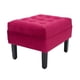 thumbnail image 4 of Set Poufs Wood 2 Cuerpos Felpa Burdeo, 4 of 6
