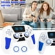 thumbnail image 2 of Compatible con PS5 Controller Silicone Handle Cover with Touchpad Sticker Anti-Slip Sweat-Proof Protective Grip-Blanco Azul, 2 of 6