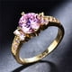 thumbnail image 4 of Stunning Boho Ring with Purple and Pink Zircon - 18k Gold Plated Wedding, Engagement, and Party Ring, 4 of 5
