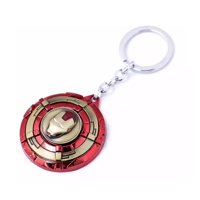Total Click - Llavero Metalico Premium Escudo Iron Man Avengers 5Cm