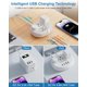 thumbnail image 2 of Cable de extensión Kakahigh de 5 pies con USB-C, 3 salidas AC, 4 USB 1625 W, 2 of 8