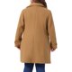 thumbnail image 3 of Abrigo de mujer talla grande Agnes Orinda con cuello vuelto, abotonado, cálido, largo con bolsillo 2X Camel, 3 of 6