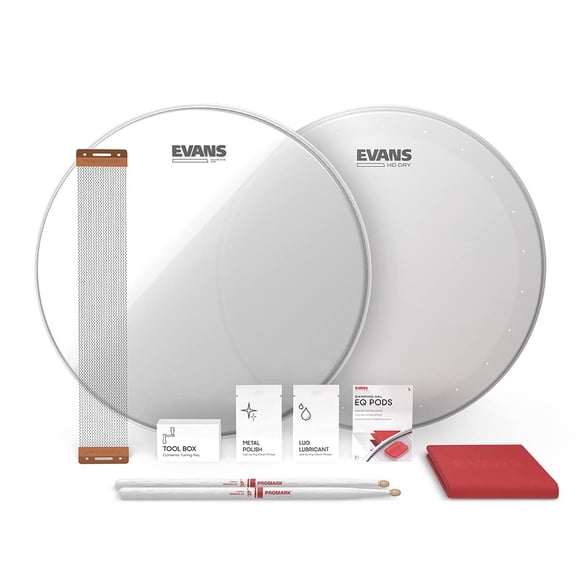 Kit de afinación Snare Drum Evans HD Dry Clear Resonant de 14 pulgadas
