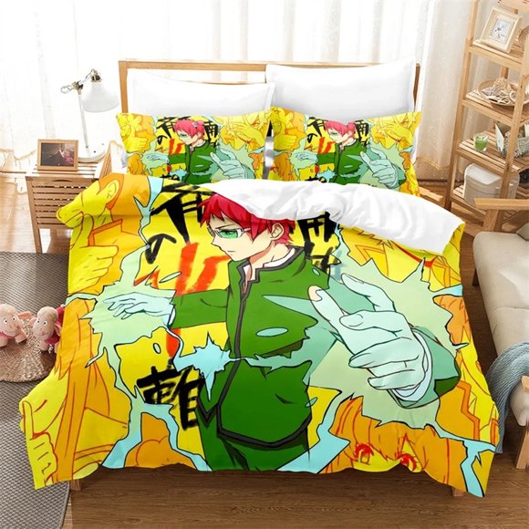 The Disastrous Life Of Saiki K Bedding SetGirls Adult Duvet Cover Pillowcase Bedding