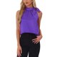 thumbnail image 1 of INSPIRE CHIC Blusas de Trabajo Sólidas sin Mangas para Mujer con Lazo en el Cuello de Satén M Púrpura, 1 of 5