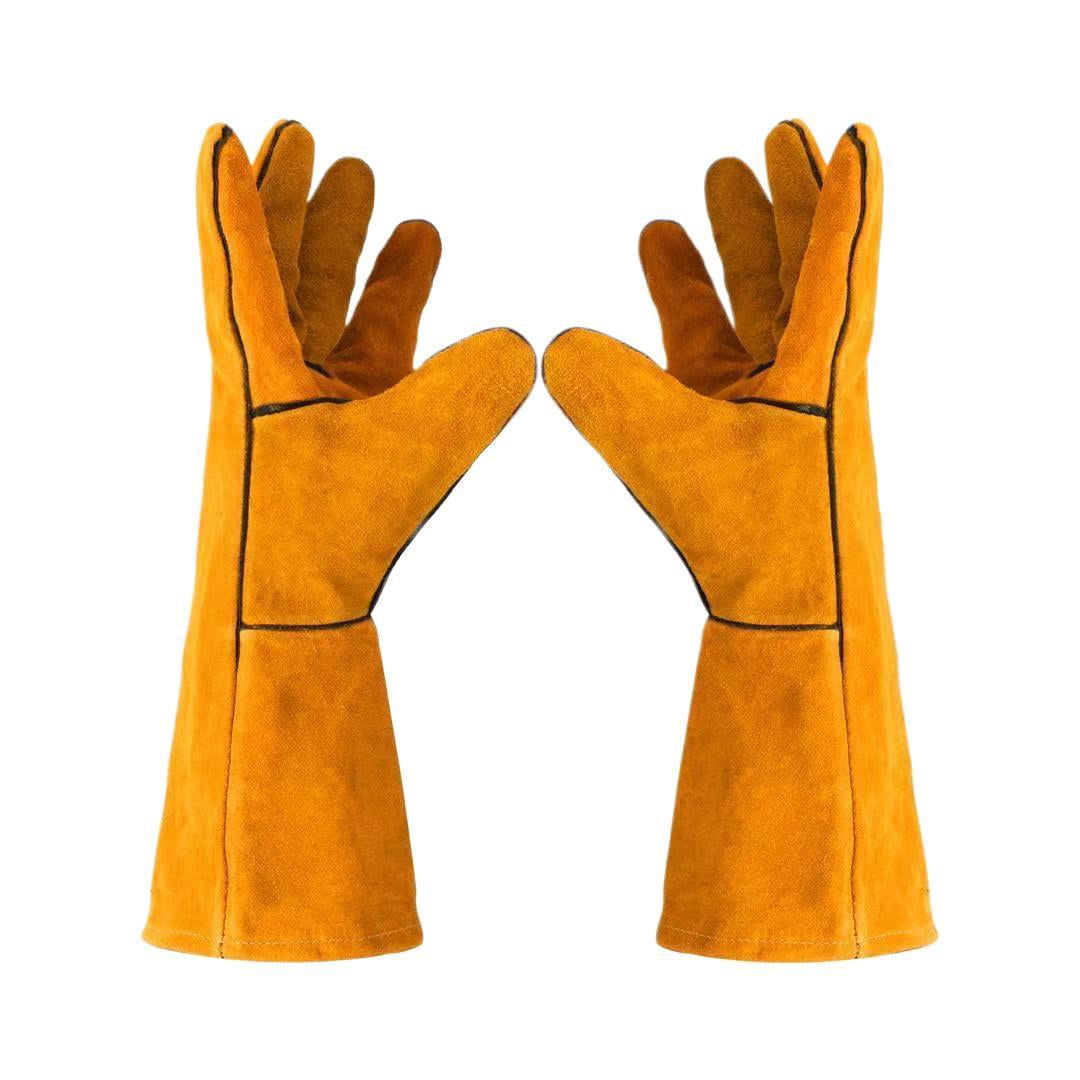 Xusx111 - 13 Pulgadas, Guantes De Soldadura De Cuero, Resistente Al Calor / Fuego, Guantes Grandes Para Barbacoa, Forja, Hornear, Horno, Estufa, Olla