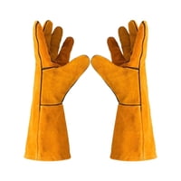 Xusx111 - 13 Pulgadas, Guantes De Soldadura De Cuero, Resistente Al Calor / Fuego, Guantes Grandes Para Barbacoa, Forja, Hornear, Horno, Estufa, Olla