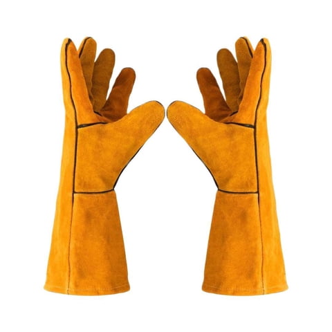 Xusx111 - 13 Pulgadas, Guantes De Soldadura De Cuero, Resistente Al Calor / Fuego, Guantes Grandes Para Barbacoa, Forja, Hornear, Horno, Estufa, Olla