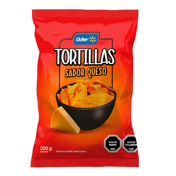 Tortillas sabor queso, 200 g