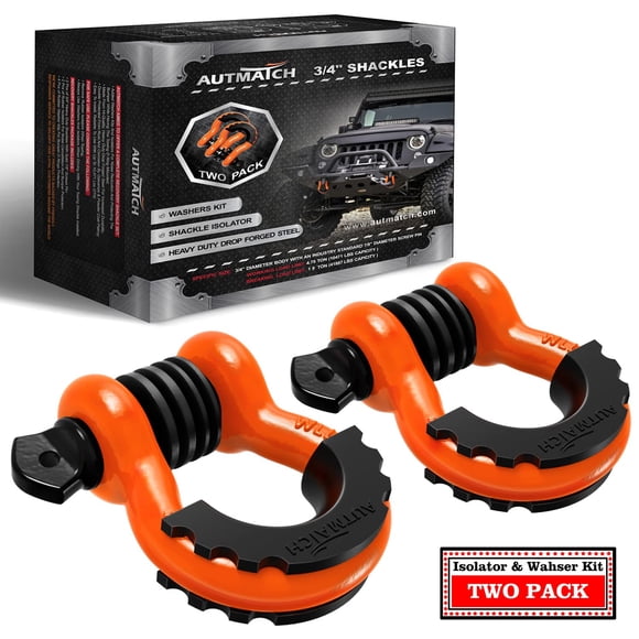 Grillete en D AUTMATCH 3/4" paquete de 2 unidades 41,887 lb