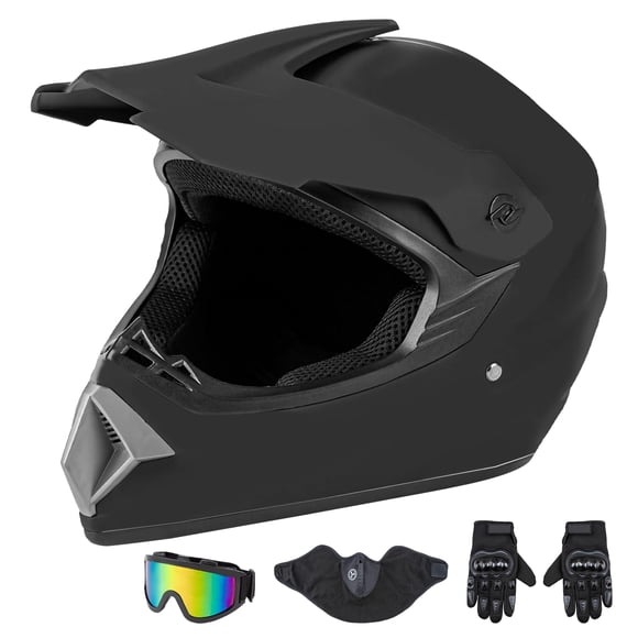 Casco de moto CARTMAN de cara completa aprobado por el DOT, negro mate