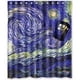 thumbnail image 1 of Cortina de ducha de Doctor Who Tardis con dibujos animados, juego de cortina de baño con ganchos, tamaño 60 x 72 pulgadas, 1 of 3
