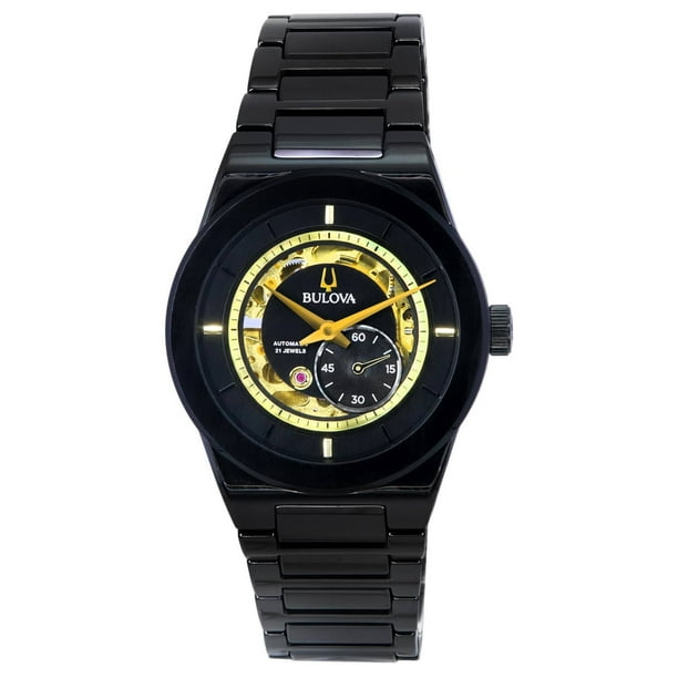 Reloj De Pulsera Automático By Millennia Semi Skeleton Esfera Negra De 20 Mm Para Hombre &nbsp;