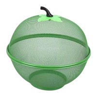 Bothyi - Cesta De Frutas De Malla Con Tapa, Cesta De Alambre De Metal Para Restaurantes, Mostrador De Cocina, Verde