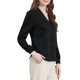thumbnail image 4 of INSPIRE CHIC Camisa de Mujer Cuello Plano Mangas Largas Botones Abajo Oficina Camisa de Satén L Negro, 4 of 6
