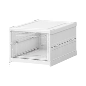 Magideal - Zapatero Plegable, Caja Organizadora Para Almacenamiento De Zapatos, Contenedor Resistente Transparente, Soporte Para Papelera, Organizador De Zapatos 1 Capa