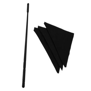 Magideal - Limpiador De Flautas A Prueba De Polvo Paño De Pulido De Flautas, Kit De Limpieza De Flautas Práctico Y Útil, Varilla Y Paño De Limpieza De Flautas,