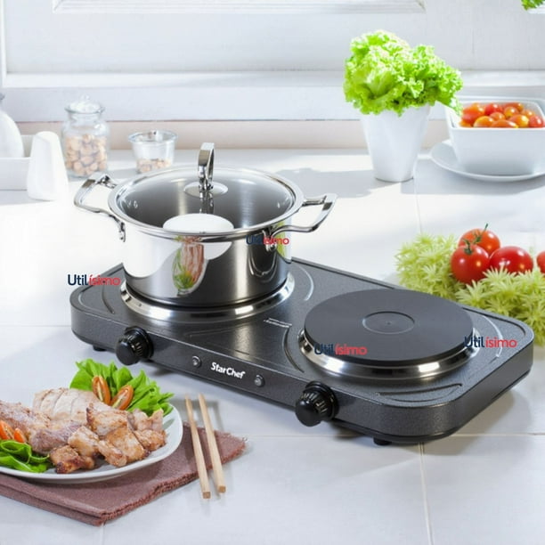 Cocina Eléctrica Platos Cocinilla Portátil 2000W de Potencia Lider