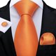 thumbnail image 1 of Corbatas Seda Hombres, Paño Y Colleras. Modelos De Un Tono naranja Talla Única, 1 of 6