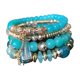 thumbnail image 3 of Pulsera De Cuentas Multicapa Pulseras Llamativas únicas Para Fiesta En La Playa Del Festival Azul, 3 of 3