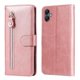 thumbnail image 3 of Funda tipo cartera para Samsung Galaxy A05 con bolsillo con cremallera y ranuras para tarjetas – Función de soporte Rosa, 3 of 6