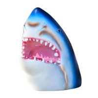 Magideal - Figuritas De Animales Para Decoración Artística De Jardín, Bricolaje, Escultura De Adorno Artesanal Para Pared Interior, Porche De Estanque Lateral De Tiburón