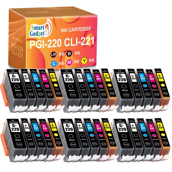 [Paquete de 30] Cartucho de tinta de repuesto para Canon PGI-220 PGI220 CLI-221 CLI221