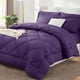 thumbnail image 1 of Juego de edredón Bed in a Bag CozyLux King de 7 piezas, color morado, 1 of 9