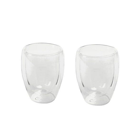 Set 2 Vasos Taza Doble Pared Café Capuchino 350ml Haussen