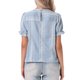 thumbnail image 3 of INSPIRE CHIC Blusas de Cuadros Vichy para Mujeres con Volantes Fruncidos y Mangas Abullonadas S Azul Claro, 3 of 6