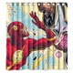 thumbnail image 1 of Cortina de ducha con diseño de Comic Flash y ganchos, tamaño 66 x 72 pulgadas, 1 of 3