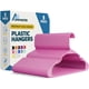 thumbnail image 1 of Perchas para ropa Lifemaster, de plástico, resistentes, color rosa, juego de 5, 1 of 9