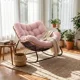 thumbnail image 1 of Sillon Mecedor Silla Mecedora Sitial Moderna Talla Xl Rosa Liso, 1 of 8