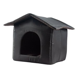 Ioensy - Casa Portátil Para Gatos Al Aire Libre, Resistente A La Intemperie, Cama Para Mascotas, Casa Para Gatitos, Invierno, Negro