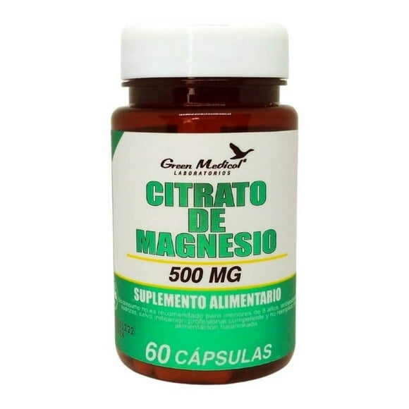 Citrato De Magnesio Cápsulas 500 Mg X 60 Green Medical