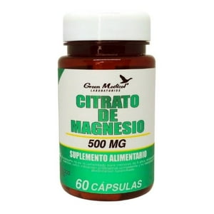 Citrato De Magnesio Cápsulas 500 Mg X 60 Green Medical