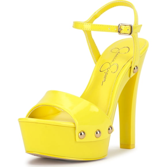 Sandalia con plataforma Jessica Simpson Calenta Amarillo Brillante 7.5
