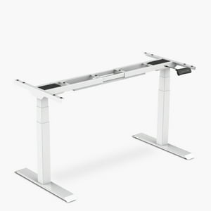Form Office - Base Acero Cosmo 120-200 Dual Eléctrico Blanco