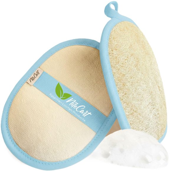 Esponja de Baño NileCart 17 cm Azul Bebé Pack de 2