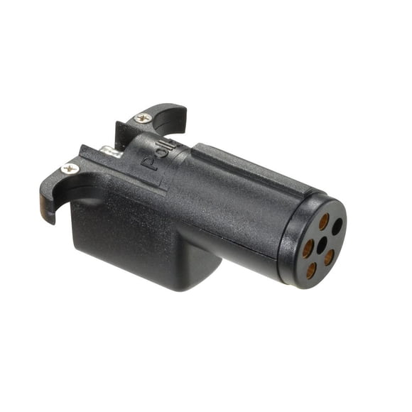 Adaptador RV Designer P717 redondo de 6 vías a plano de 4 vías, color negro pollak