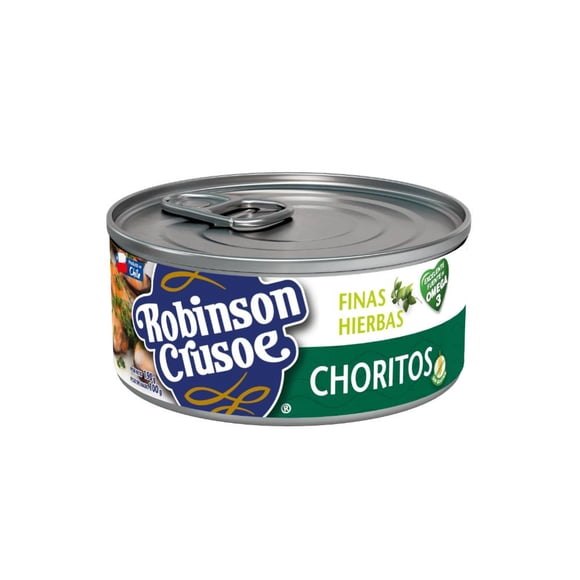 Choritos Finas Hierbas Lata, Drenado 100 g - Neto 195 g