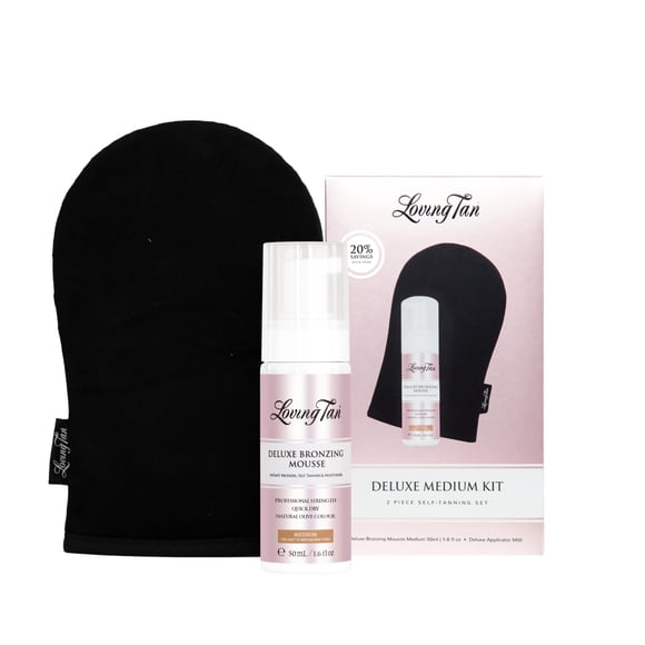 Minikit autobronceador Loving Tan Deluxe en forma de mousse bronceadora