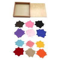 Bothyi - Caja De Tela Montessori, Caja De Madera Con 24 Telas Para Material Didáctico, Niños Y Niñas